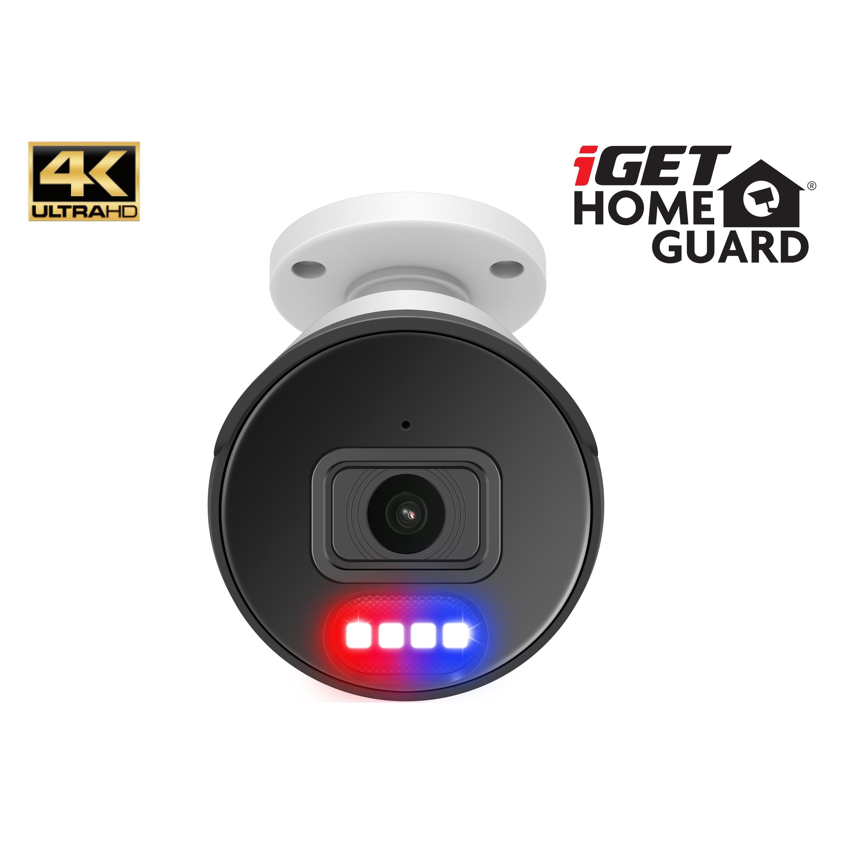 iGet HOMEGUARD HGNHK938CAM - IP PoE kamera s 4K rozlišením, obousměrným zvukem, LED světlem (3840 x 2160 Pixels) (HGNHK938CAM)