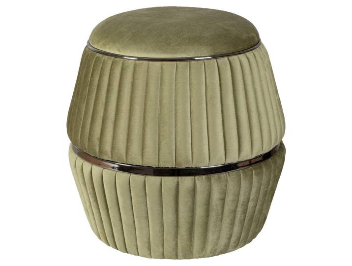 Kayoom Hocker, Graphitfarben, Grün, Textil, 53 cm, Wohnzimmer, Sessel, Hocker, Sitzhocker