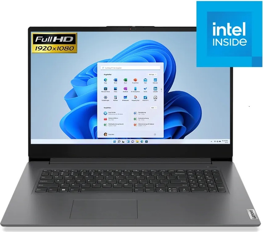 Lenovo V17 G4 Notebook 17,3" INTEL U300 @4,4GHz 24GB DDR4 1TB NVMe SSD FHD IPS Windows 11 Laptop