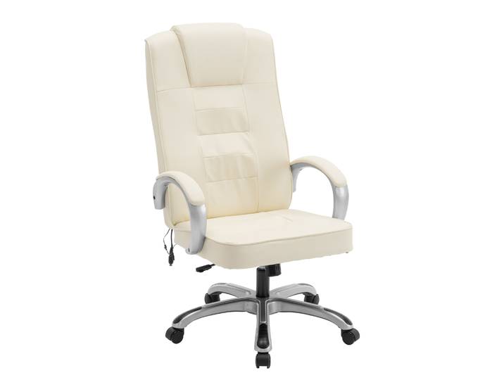 Bürostuhl Leder mit Massagefunktion SORRENTO beige