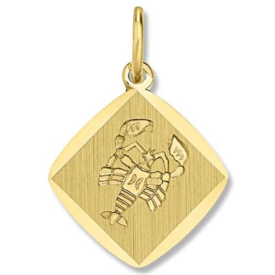 Sternzeichenanhänger ONE ELEMENT "Krebs Sternzeichen Anhänger aus 333 Gelbgold", gold, Schmuckanhänger, Damen, Krebs, Gelbgold 333 Gold, Gelbgold 333, Gold, Symbol mit Herz – ein feines Geschenk für viele Anlässe