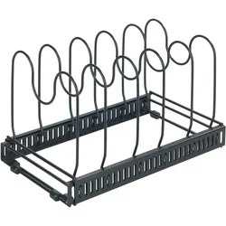 Wenko Organizer kuchenny, 18 x 30-, 18 x 30-57 x 18 cm, Zubehör Kochgeschirr, Schwarz