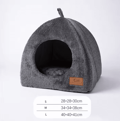 Inspire Curations TriDream Cozy Triangle Cat Nest gray 34x34x38cm