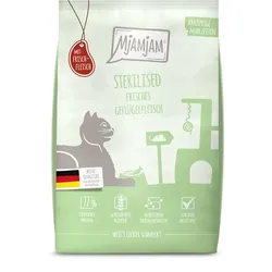 Mjamjam Frisches Geflügel Sterilised Katzentrockenfutter Sterelised Geflügel