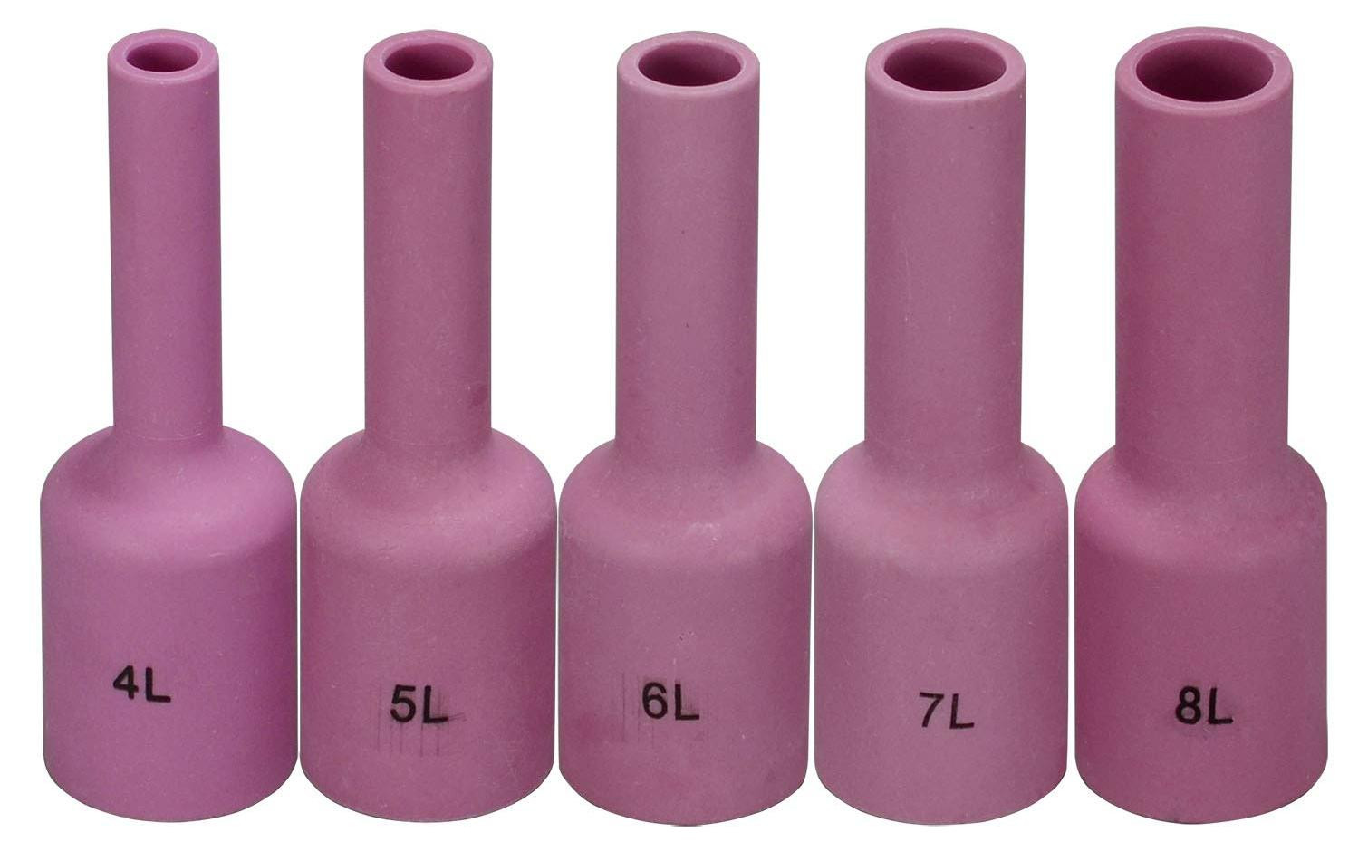 Selius TIG Alumina Nozzle Set voor SR WP 17 18 26, 5 stuks