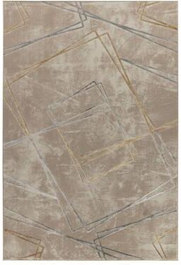 MDA Rugs Maz Collection Beige/Gray/Yellow Contemporary Lines Area Rug