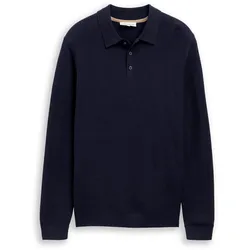 Tom Tailor Strickpolo - Herren - Gr. XL - blau