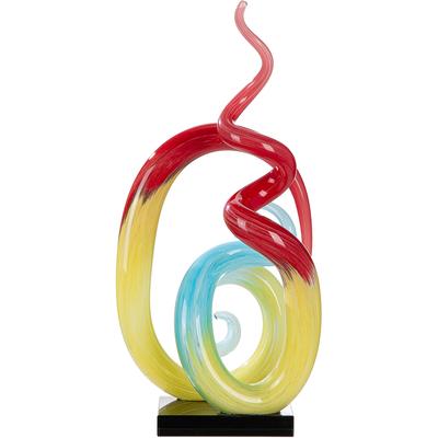Skulptur GILDE "Skulptur Pandora mehrfarbig", mehrfarbig, B:21cm H:37cm T:10cm, Glas, Dekofiguren, Glaskunst Skulptur dekoratives Kunstobjekt fantasievolle Deko