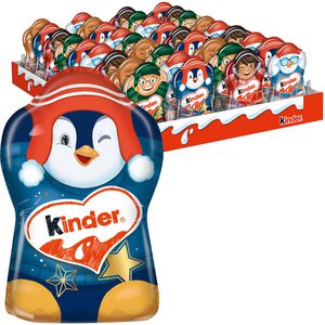 Kinder Weihnachtsmann kleine Hohlfiguren, Höhe 8,5 cm, Vollmilchschokolade mit Milchcreme, je 35 g, 36 Stück