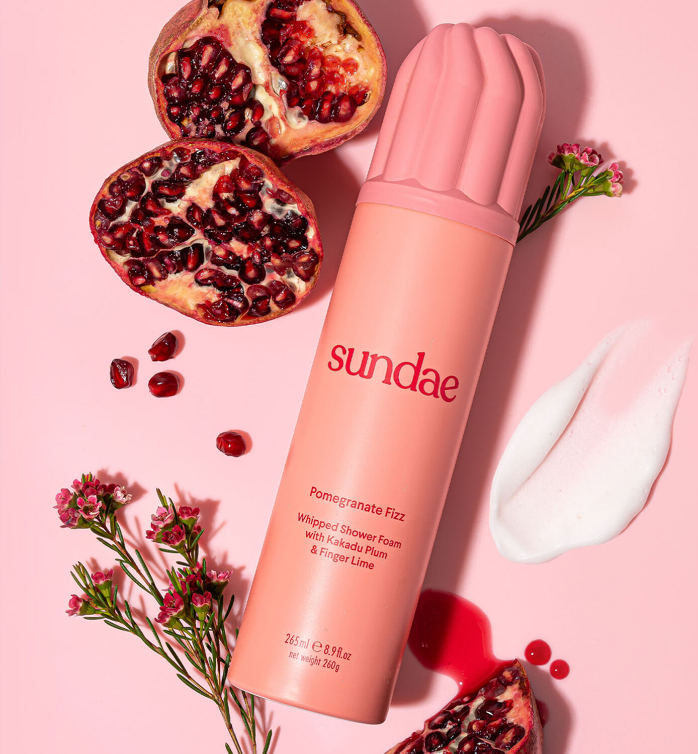SUNDAE BODY Pomegranate Fizz Whipped Shower Foam 265ml