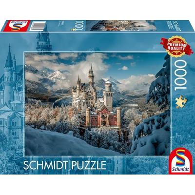 Schmidt 58068 - Winterliches Schloss Neuschwanstein, Puzzle, 1000 Teile