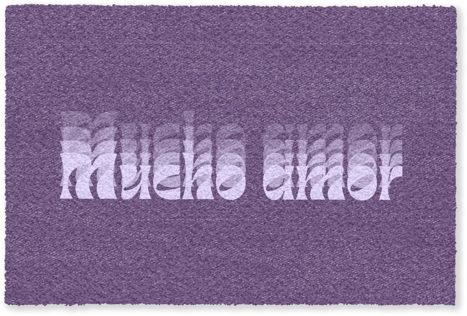 MuchoWow Deurmat Mucho Amor - Paars - Grafisch - Binnenmat 90 x 60 cm