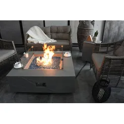 Gas Feuerstelle Carpertee Sandstein-Optik grau