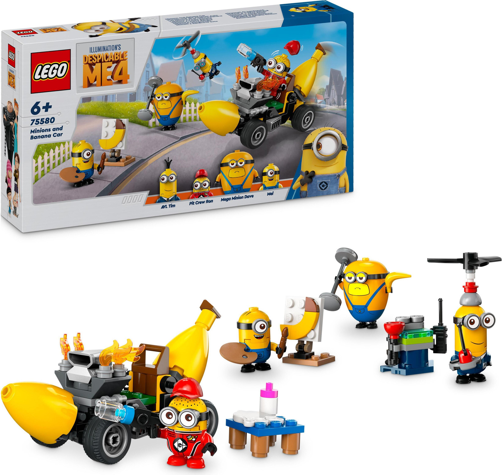 LEGO Despicable Me 4 Minions en de Banaanauto 75580