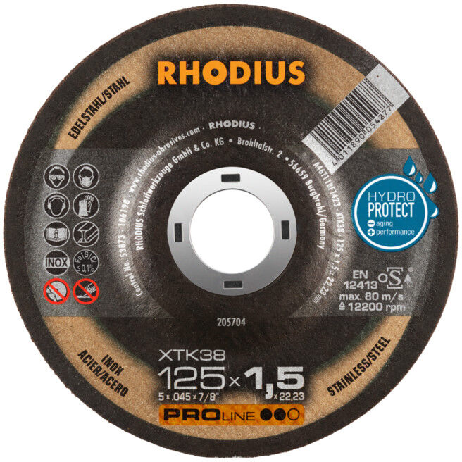 Disque de tronçonnage extra-fin Rhodius XTK38 (205704)