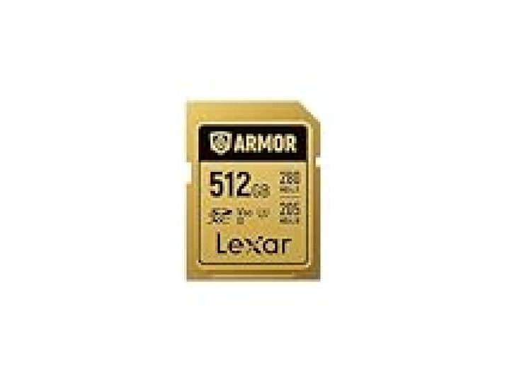 LEXAR Carte SDXC Pro Gold Series Armor UHS-II 512Go V60 IP68 Stainless Stee