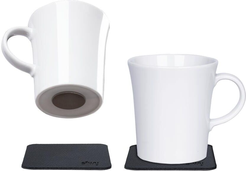 Tasse "Set", weiss (weiß), SILWY MAGNETIC SYSTEM, Trinkgefässe, 270ml, Porzellan, Tasse weiß 270ml