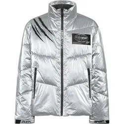 PLEIN SPORT Daunenjacke, Größe S in Silber 70