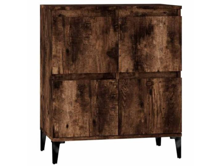 HGFDVCMR Sideboard Räuchereiche 60x35x70 cm Kommode Holzwerkstoff Kompakter Beistellschrank in Räuchereiche-Optik mit Metallfüßen für Wohnzimmer, Flur und Schlafzimmer.