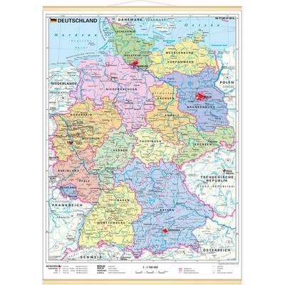 Deutschland politisch im Miniformat, Karte von Heinrich Stiefel, Stiefel Eurocart, 978-3-929627-18-3