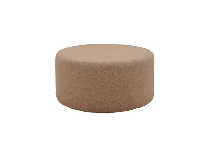 Pouf tissu bouclette marron l 70 cm
