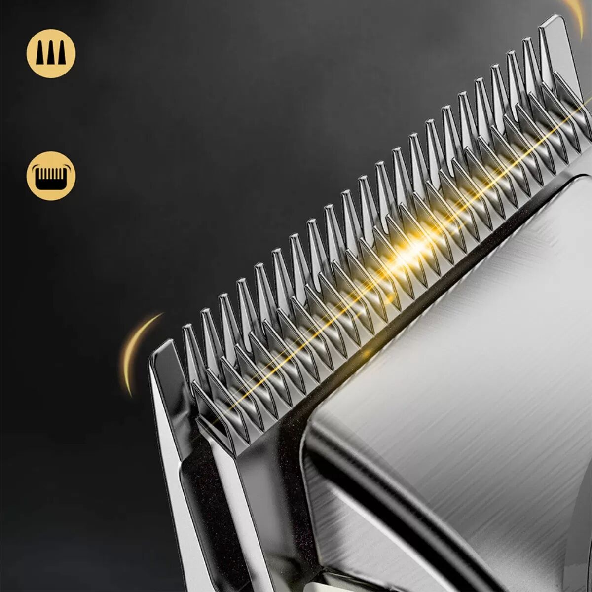 INF Professionelle kabellose Haarschneidemaschine - Vintage Gold, LED-Anzeige, verstellbare Länge, abnehmbare, waschbare Klinge