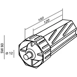 Walzenkapsel 4030,SW60,120mm
