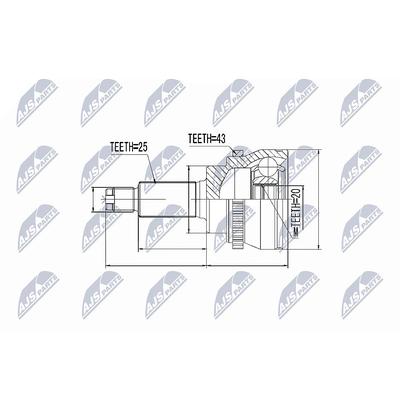 Nty Gelenksatz, Antriebswelle [Hersteller-Nr. NPZ-SU-033] für Suzuki