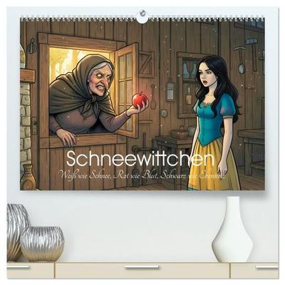 Schneewittchen - Weiß wie Schnee, Rot wie Blut, Schwarz wie Ebenholz (hochwertiger Premium Wandkalender 2027 DIN A2 quer), Kunstdruck in Hochglanz