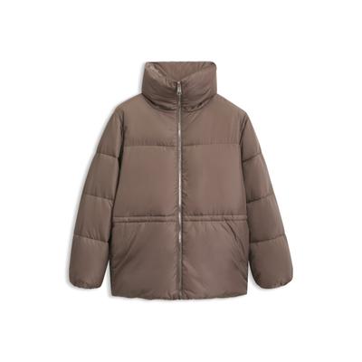Steppjacke BOSS ORANGE "Pagetta Premium Damenmode", Damen, Gr. 38, braun (braun overflow 913), Web, Obermaterial: 100% Polyamid, unifarben, regular fit Po-bedeckend, Jacken Steppjacke, mit wasserabweisendem Finish