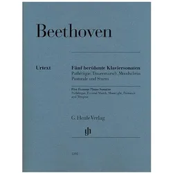 Fünf berühmte Klaviersonaten, Fachbücher von Murray Perahia, Ludwig van Beethoven, Norbert Gertsch