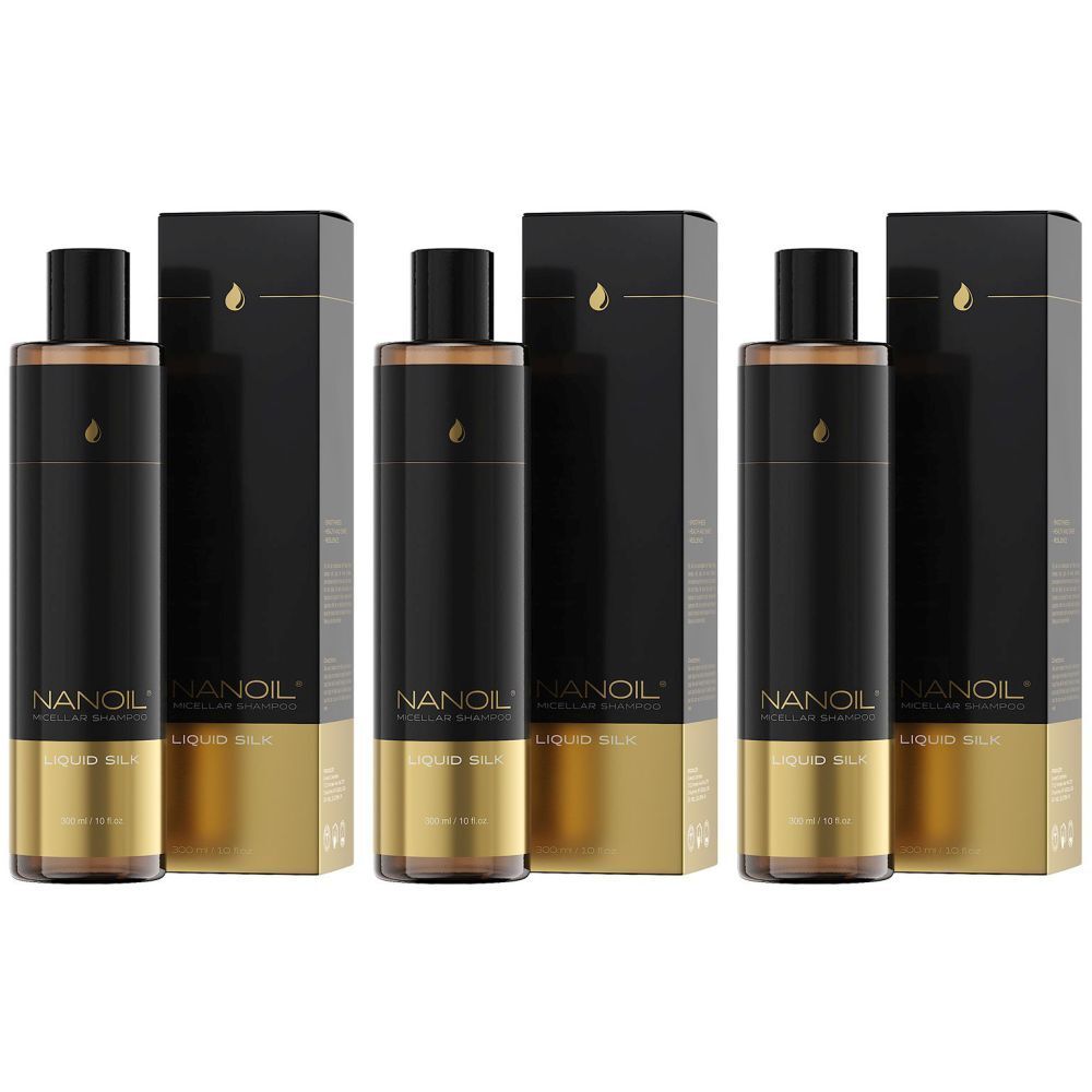 Nanoil Liquid Silk Micellar Shampoo x3 3x300 ml