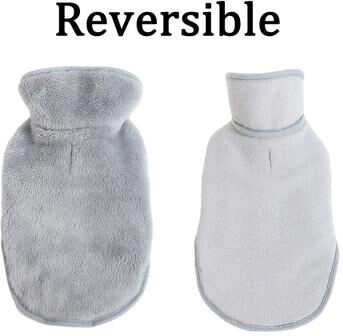 Uplift Picks Reversible Fleece Cat Jacket Adjustable High Neck Winter Coat For Sphynx Kittens gray s