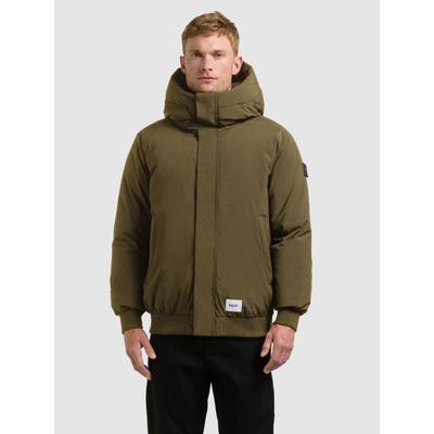 Winterjacke KHUJO "BENSON", Herren, Gr. L, grün (everglades grün), Web, Obermaterial: 100% Nylon. Futter: 100% Nylon. Wattierung: 100% Polyester, unifarben, normal, Rippstrickbündchen, Jacken Winterjacke, abnehmbare Rucksackträger in der Innenseite
