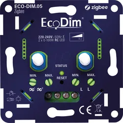 ECO-DIM.05-ZGB - LED-Dimmer, duo, 2x 0-100 W, Phasenabschnitt (RC), Zigbee