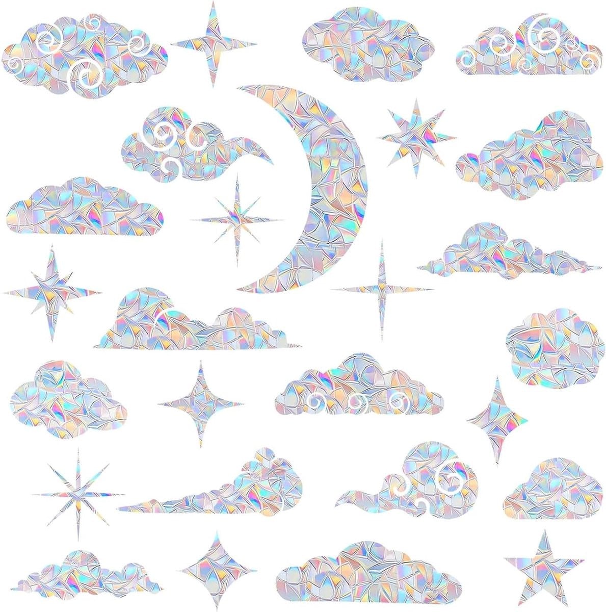 Prisma Raamstickers Regenboog - 27 stuks - Transparante Vogelbescherming voor Glas