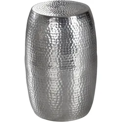 BEISTELLTISCH Aluminium Orientalisch ENNS, Silber 30x30x49 cm