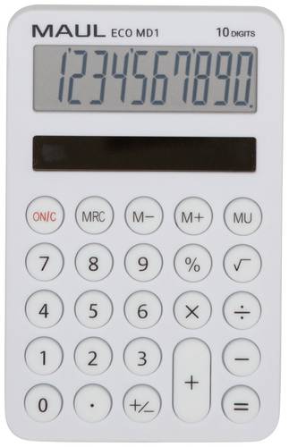 Maul ECO MD 1 Taschenrechner Schwarz Display (Stellen): 10solarbetrieben (B x H x T) 76 x 120 x 13mm