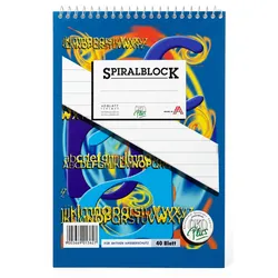 ÖKO Plus Spiralblock – 40 Blatt Liniert