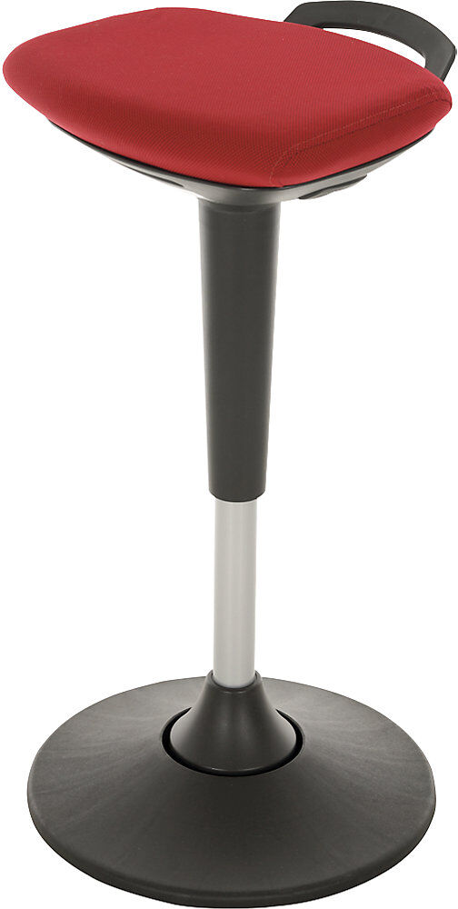 kaiserkraft Multibewegliche Stehhilfe, höhenverstellbar 600 - 840 mm, Bezug tiefrot