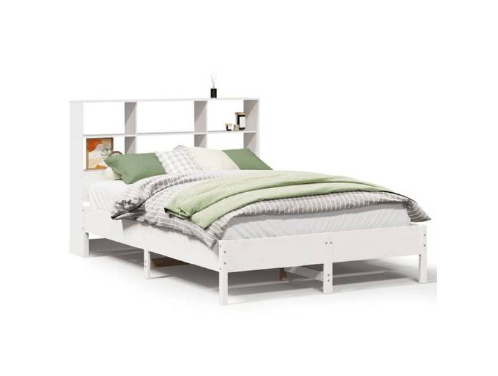 Maison Exclusive - Lit bibliothèque sans matelas blanc 160x200 cm bois pin massif