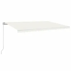 vidaXL Markise Manuell Einziehbar 500x300 cm Creme