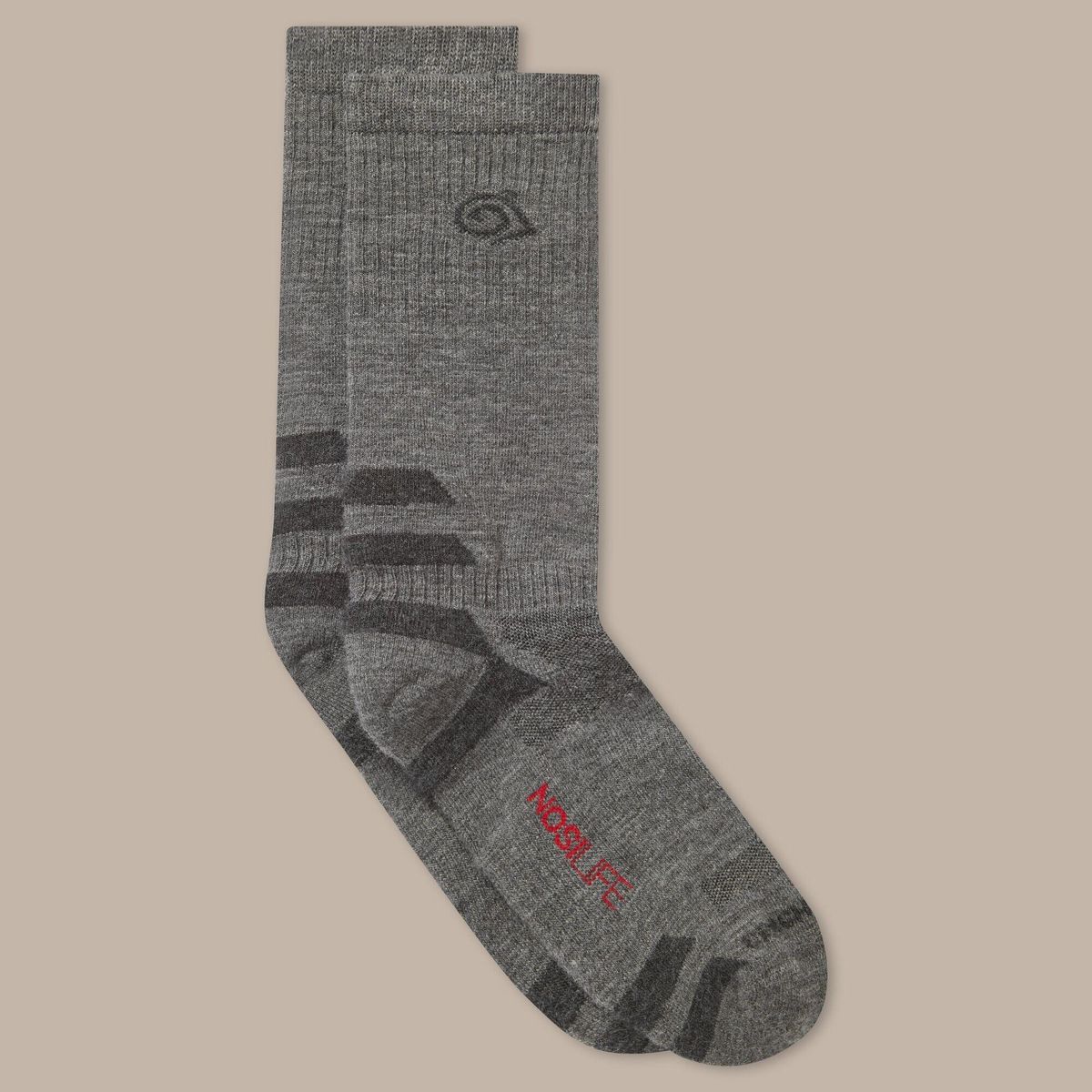 Craghoppers Nosilife Adventure Wool Socks coast grey / black pepper (CGB) 36-38 CUH372 CGB S05