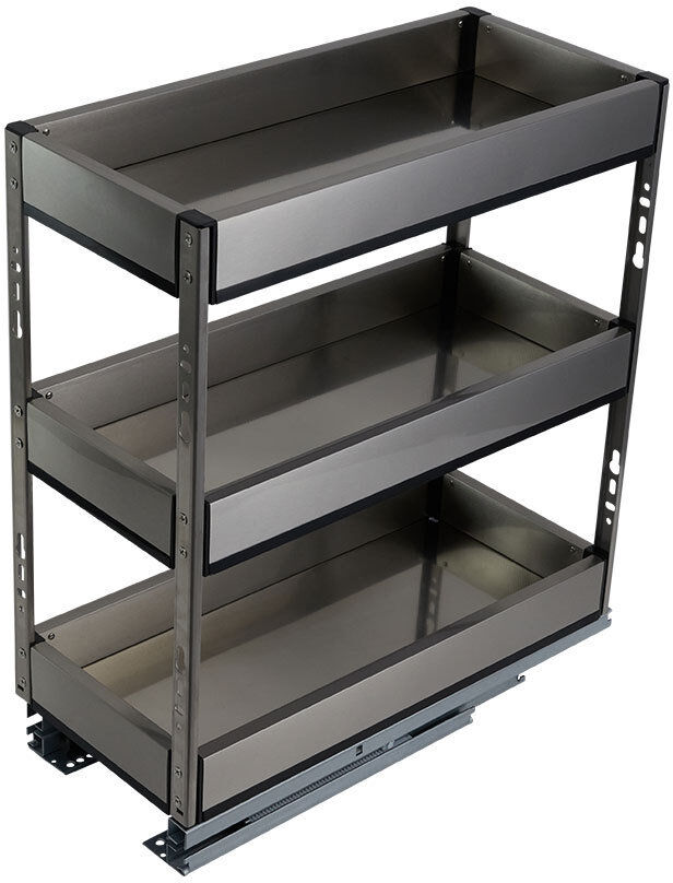 Latitude Run Ameera Cabinet Shelving Rack Matte Black 45cm x 25cm x 43cm
