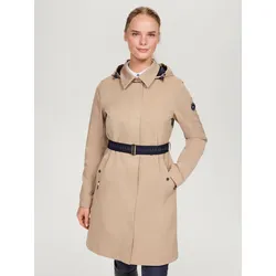 Tommy Hilfiger Eqestrian Damen Regenmantel Mantel Edinburgh beige seasonal Trenchcoat wasserdicht, Größe: S