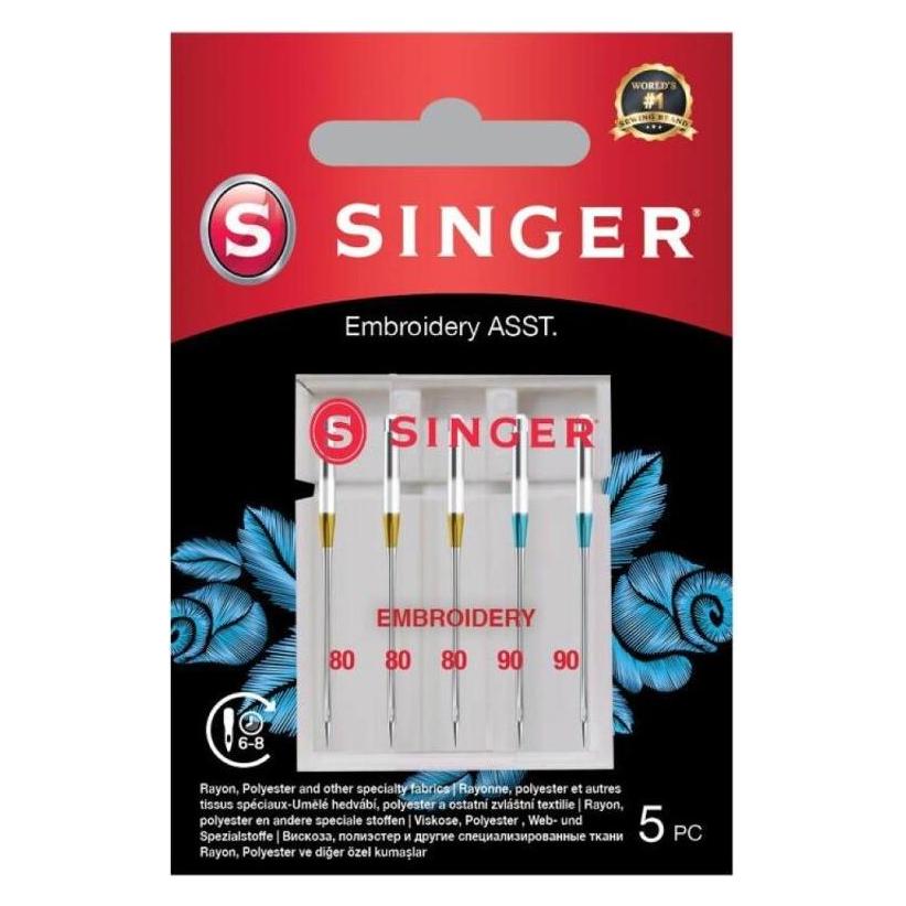 Singer Stick Nähmaschinennadel, Sortiment, 5er Pack (250054103)