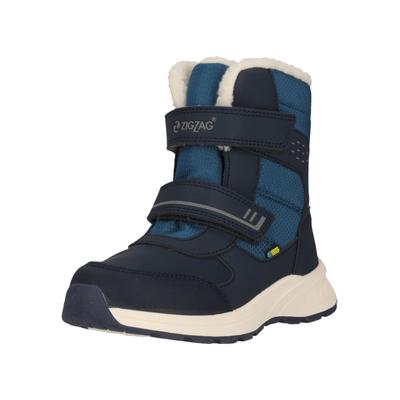 Stiefel ZIGZAG "Kobo", Mädchen, Gr. 28, blau (dunkelblau, blau), Kunstfaser, Lederimitat, Schuhe Stiefel, mit wasserdichter Konstruktion