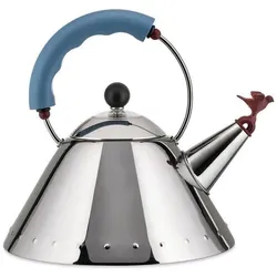 Alessi Wasserkessel, Wasserkocher, Blau, Silber
