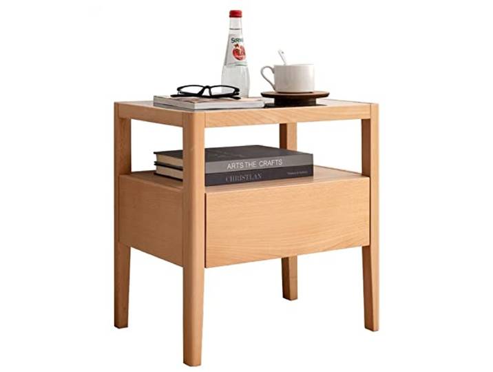 YCCHAH Bett mit Stauraum Home Nachttisch 2 Etagen Schrank Wohnzimmer Multifunktionaler Couchtisch Schlafzimmer Offenes Regal Desktop