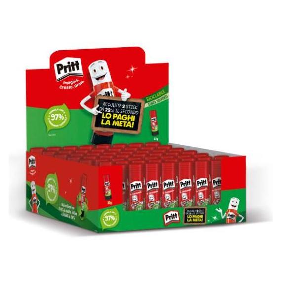Pritt Klebestift 22g, Sicher, Umweltfreundlich, Display mit (3101453)